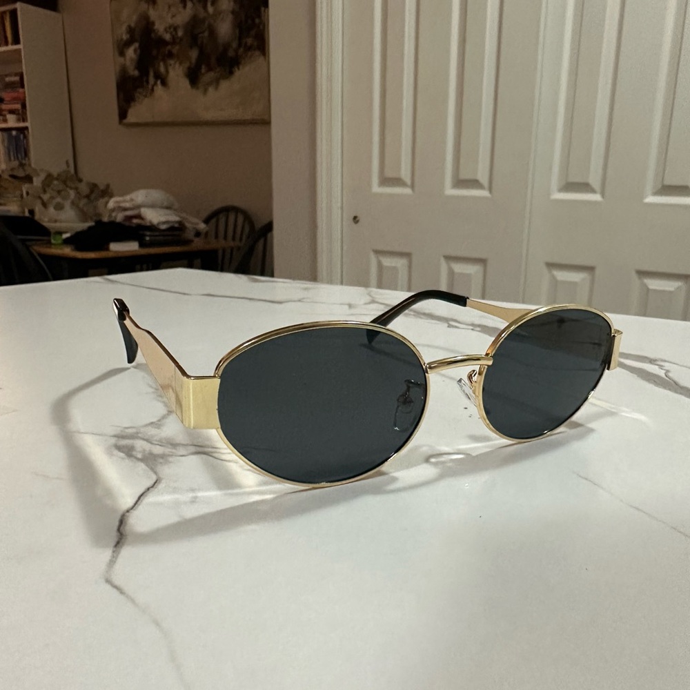 Gold and Black Sunglasses